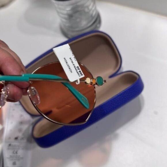 Emilio Pucci 61mm Square Sunglasses Shiny Rose Gold - Picture 7 of 8